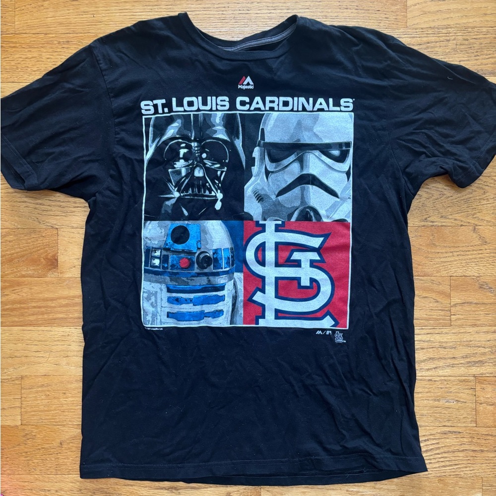 Majestic St. Louis Cardinals Star Wars Black Tee